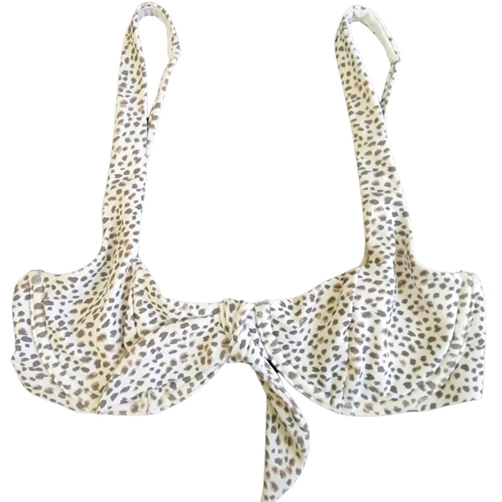 Abercrombie & Fitch Animal Print Underwire Knot Front Bikini Top - NWOT